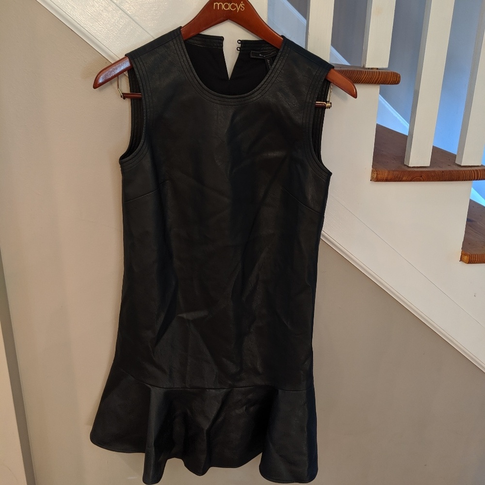 BCBG faux leather dress